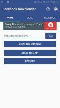 Facebook Video Downloader screenshot 1