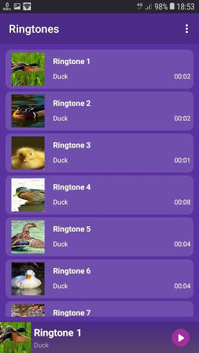 Duck - RINGTONES and WALLPAPERS screenshot 1