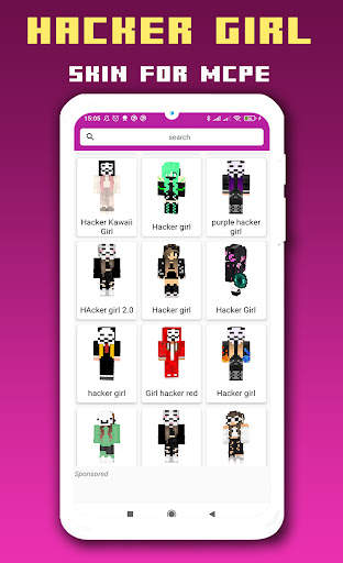 Hacker Girls Skin Minecraft PE screenshot 3