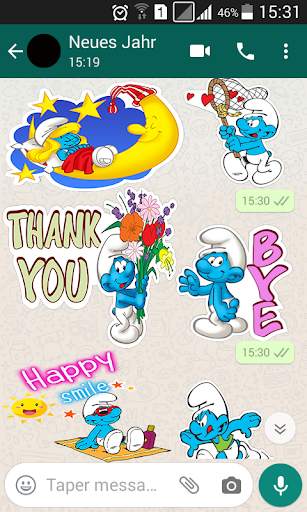 Smurfs Stickers For Whatsapp - WAStickerApps screenshot 2