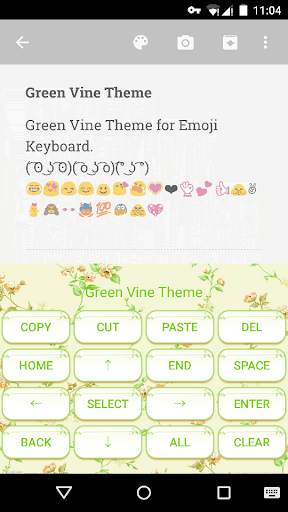 Green Vine Emoji Keyboard Skin screenshot 3