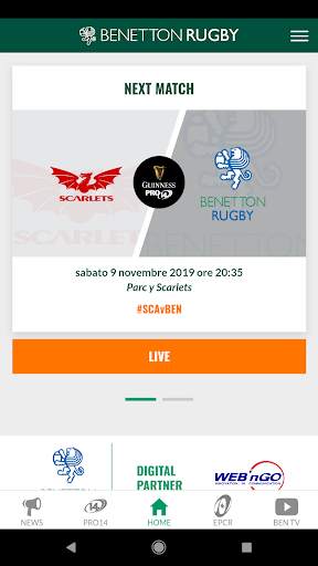 Benetton Rugby Official App screenshot 2
