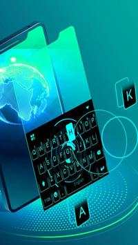 Blue Tech Keyboard Theme स्क्रीनशॉट 1