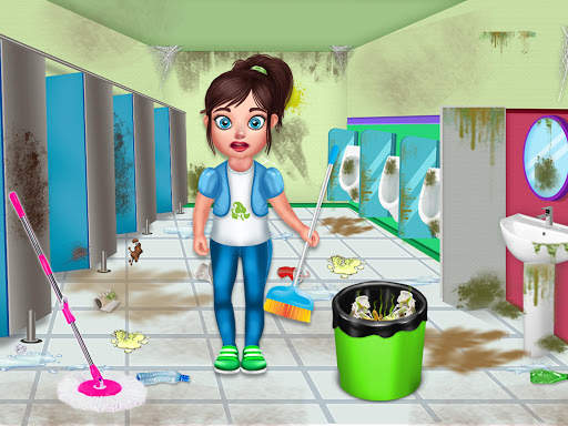 Baby Girl School Cleaning - Keep your school Clean screenshot 7