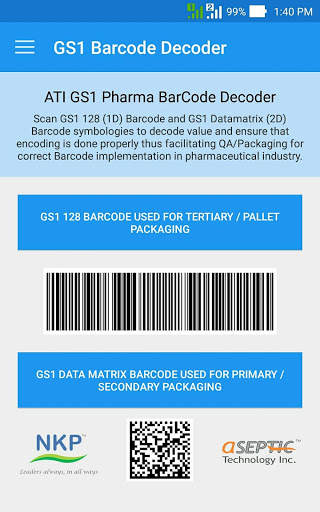 ATI GS1 Pharma Barcode Decoder screenshot 1