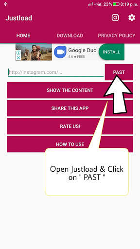 Video Downloader for Instagram - Justload for Inst screenshot 5