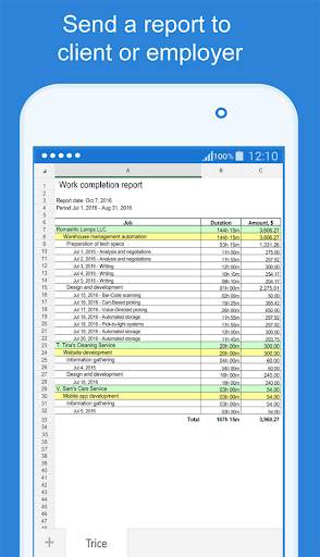 Trice - work time tracker app for freelancer screenshot 3