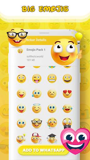 Emoji Love Sticker 2021 - Couple WAStickerApps screenshot 6