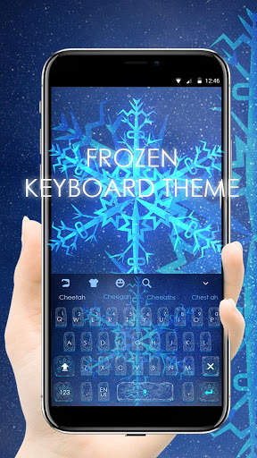 Ice Blue Snow Keyboard theme screenshot 1
