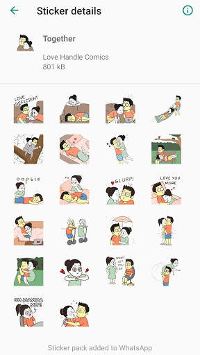 Official Lovehandle Comics Stickers for Whatsapp screenshot 3
