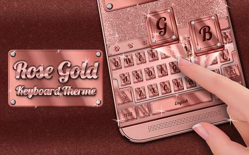 Rose Gold Keyboard Theme screenshot 5