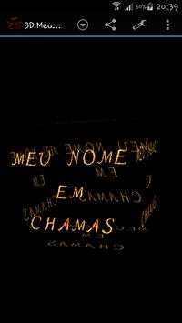 3D Meu Nome en chamas LWP screenshot 3