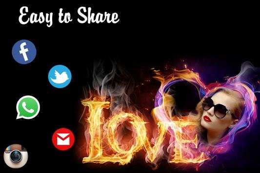 Fire Text Photo Frame : Stickers and Text screenshot 6