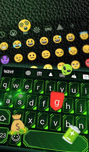 Green Light Animated Keyboard + Live Wallpaper screenshot 3