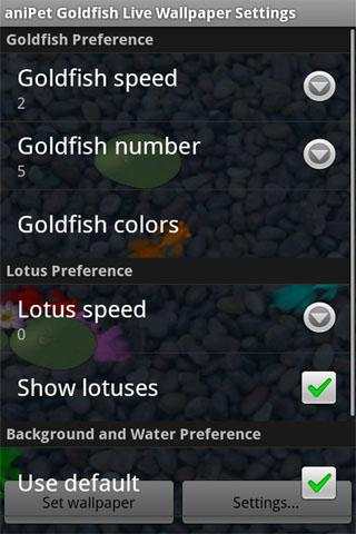 aniPet Goldfish LiveWallpaper 2 تصوير الشاشة