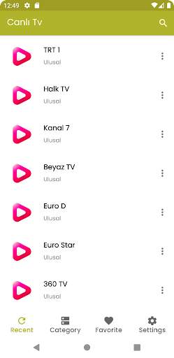 Canlı Tv - Mobil Tv Rehberi screenshot 5
