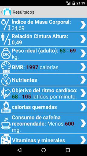 Salud Calc screenshot 2