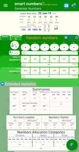 smart numbers for Florida Lott screenshot 1