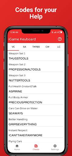 iGame:Game Keyboard for cheats screenshot 4