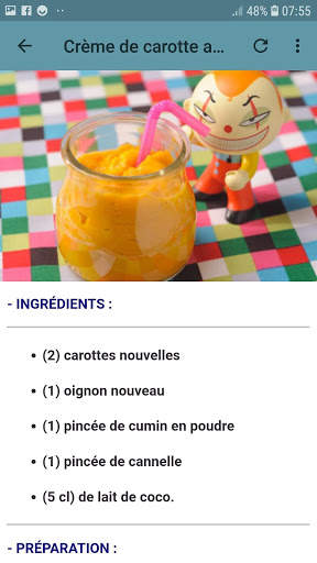 Recettes Pour Bébé Offline screenshot 4