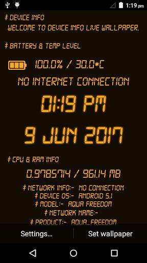 Device Info Live WallPaper LED screenshot 1