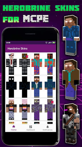 Herobrine Skins for Minecraft PE screenshot 1
