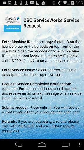CSC ServiceWorksServiceRequest screenshot 2