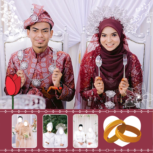 Couple Bridal Hijab Selfie icon