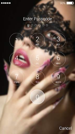 Girl in Mask Lock Screen screenshot 5