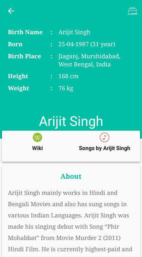 Arijit Singh Songs Lyrics screenshot 3