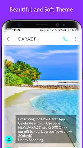 Beach SMS Theme screenshot 3