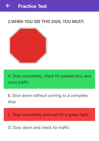 Practice Test USA & Road Signs screenshot 12