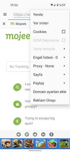 Privacy Browser Ücretsiz screenshot 3