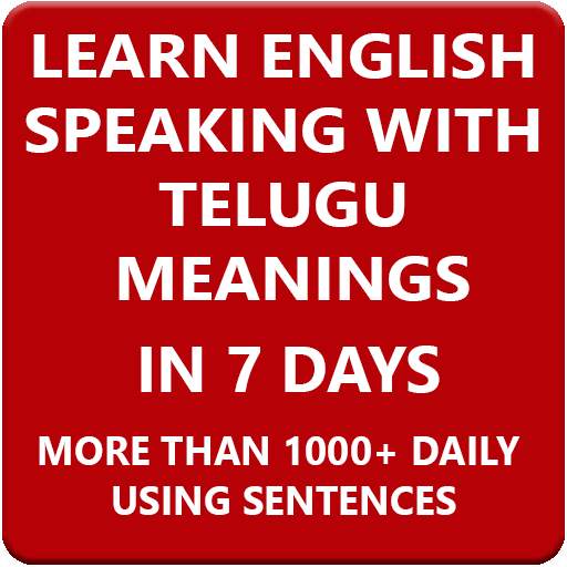 Learn English in Telugu - Daily using sentences 1.3