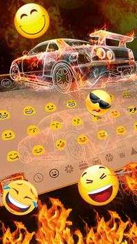 Cool Fire Car Keyboard screenshot 3