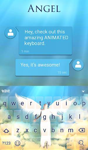 Angel Animated Keyboard   Live Wallpaper screenshot 3