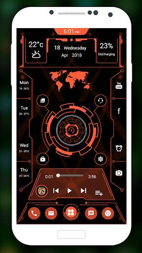Futuristic Launcher - App lock, Hide App screenshot 11