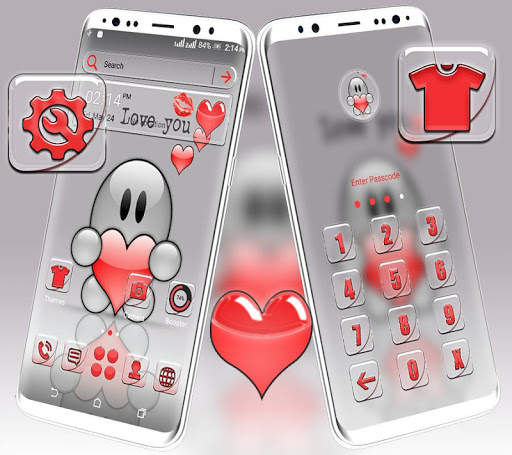 Cute Love You Launcher Theme screenshot 1