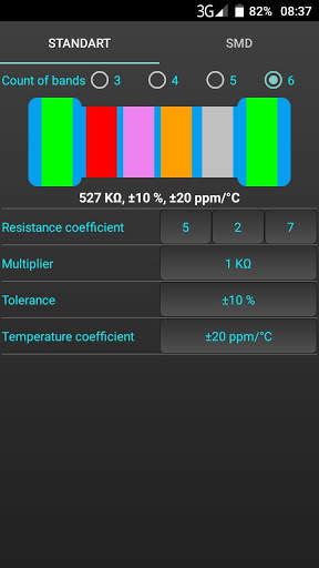 Resistor manager screenshot 1