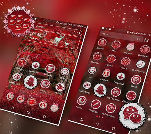 Red Leaves Launcher Theme screenshot 3
