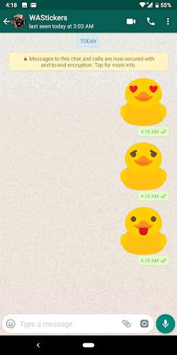 Rubber Duck stickers for WhatsApp WAStickerApps screenshot 2