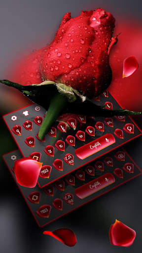 Beautiful Red Rose Keyboard screenshot 1