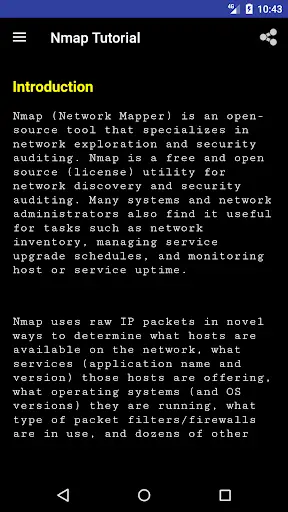 Nmap Tutorial Offline screenshot 3