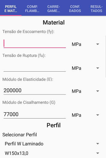 Flexão Composta - NBR 8800:2008 screenshot 1