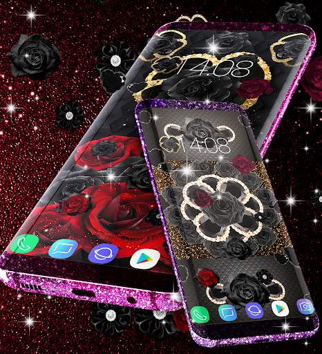 Black rose live wallpaper screenshot 6
