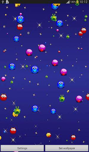 Colorful Smiley Live Wallpaper screenshot 1