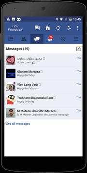 Lite Messenger for Facebook screenshot 3