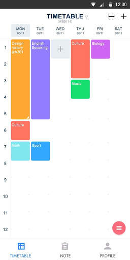 School Planner - Class Timetable screenshot 1
