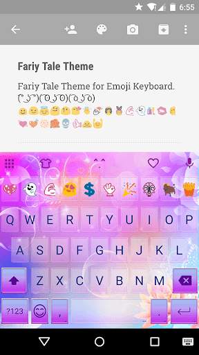 Fairy Tale Emoji Keyboard Skin screenshot 1