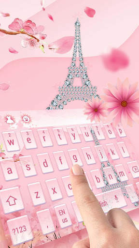 Pink Diamond Paris Love keyboard screenshot 4